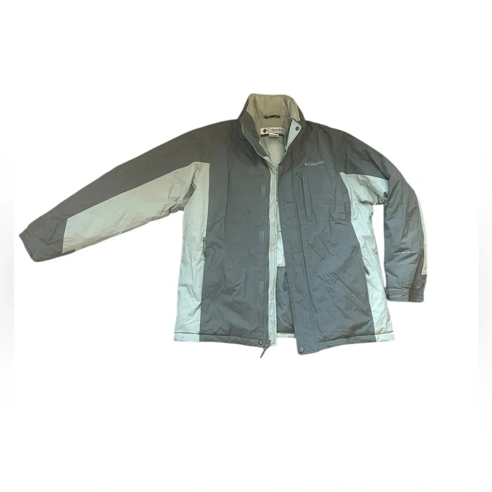 Columbia Sportswear Grey Two-Tone Ski Puffer Jacket Coat Waterproof Mens Large